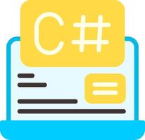 C Sharp Flat Element Style vector