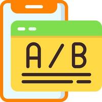 A B Testing Flat Element Style vector