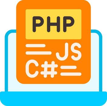 codificación idioma plano elemento estilo vector