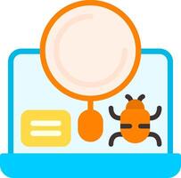 Search Bug Flat Element Style vector