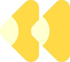 Double Arrow Left Flat Element Style vector