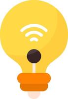 Smart Lightbulb Flat Element Style vector