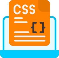 Css File Flat Element Style vector