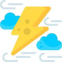 Lightning Bolt Flat Element Style vector
