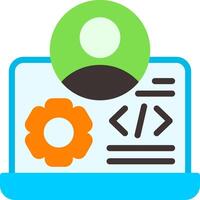 Programmer Flat Element Style vector