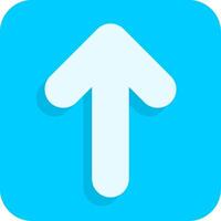 Arrow Square Up Flat Element Style vector