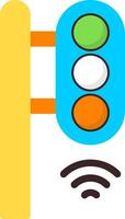Smart Traffic Light Flat Element Style vector