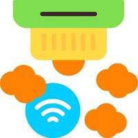 Smart Smoke Detector Flat Element Style vector
