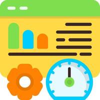 Page Speed Analysis Flat Element Style vector
