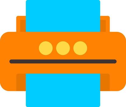 impresora plano elemento estilo vector