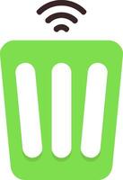Smart Waste Bin Flat Element Style vector