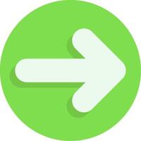 Arrow Circle Right Flat Element Style vector