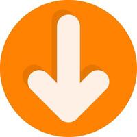 Arrow Circle Down Flat Element Style vector
