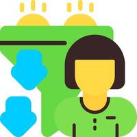 Conversion Funnel Flat Element Style vector