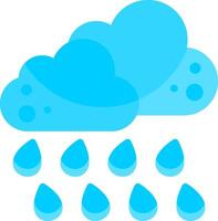 Heavy Drizzle Flat Element Style vector