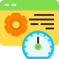 Site Speed Optimization Flat Element Style vector