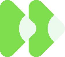 Double Arrow Right Flat Element Style vector