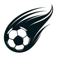 Dynamic soccer ball black design with speed effect. vector