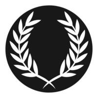 Laurel wreath monochrome balanced pattern. vector