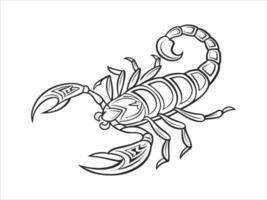 Abstract Scorpion Shape Illustration vector