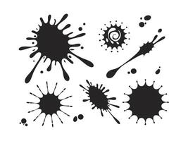 Monochrome Splashes A Visual Study of Ink Blots vector