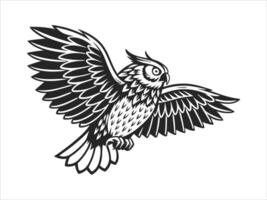 The Midnight glide owl in flight vector