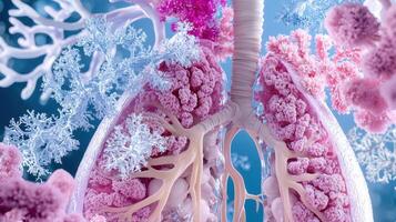 The lungs of a person with cancer photo