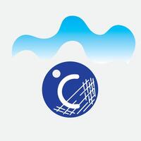 bright cloud icon with celcius temperature flat style vector