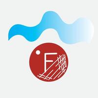 bright cloud icon with fahrenheit temperature flat style vector