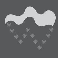 snow cloud icon with flat style vector