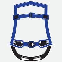 flat style isolated reflective safety seat belt vector