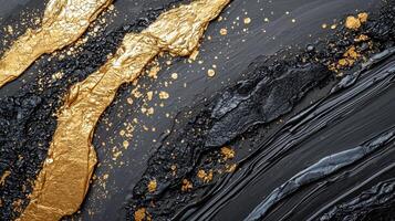 Black and gold abstract background photo