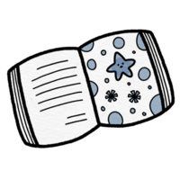 Isolate element reading and book, open book elements reading lovers. png