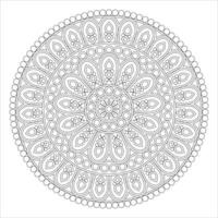 Circular Mandala with Repeating Ornamental Shapes vector
