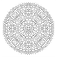 Ornate Mandala with Geometric and Floral Patterns vector
