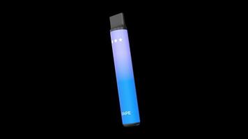 Vape Rotating on a Transparent Background. Seamless Loop. Electronic Cigarette. 4K video