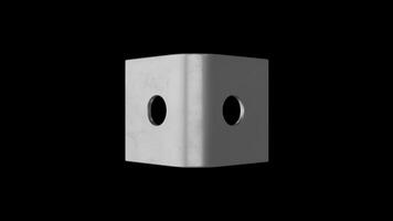 Angle Bracket Rotating on a Transparent Background. Seamless Loop. Support Angle. 4K video