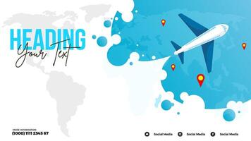 High-Quality World Travel Banner Template for Powerful Digital Ads vector