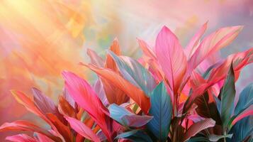 Colorful flowers are shown in a painting photo