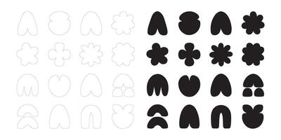 Minimalist Geometric and Organic Forms for Modern Designs vector