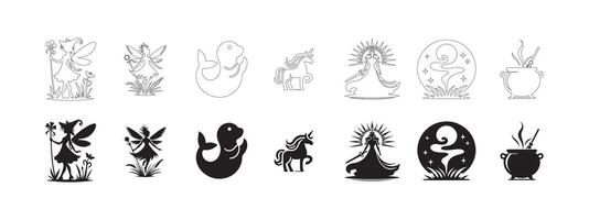 Minimalist Legendary Scotland Icons for Modern Designs vector