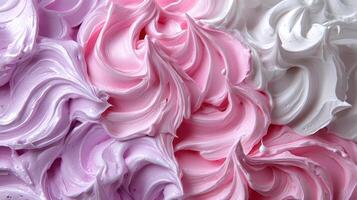 A close up of a variety of frosting photo