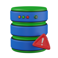 3d render Database Error illustration png