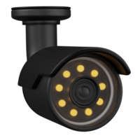 3d render Black Security Camera for Surveillance and Monitoring icon png