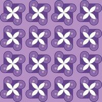 A purple and white pattern with a flower design vector