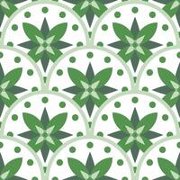 A green and white pattern with a star design vector