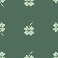 Four leaf clover seamless pattern vector