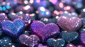 Glitter hearts wallpaper photo