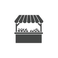 A fruit stand with apples and other items vector