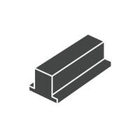A black and white image of a block of wood vector